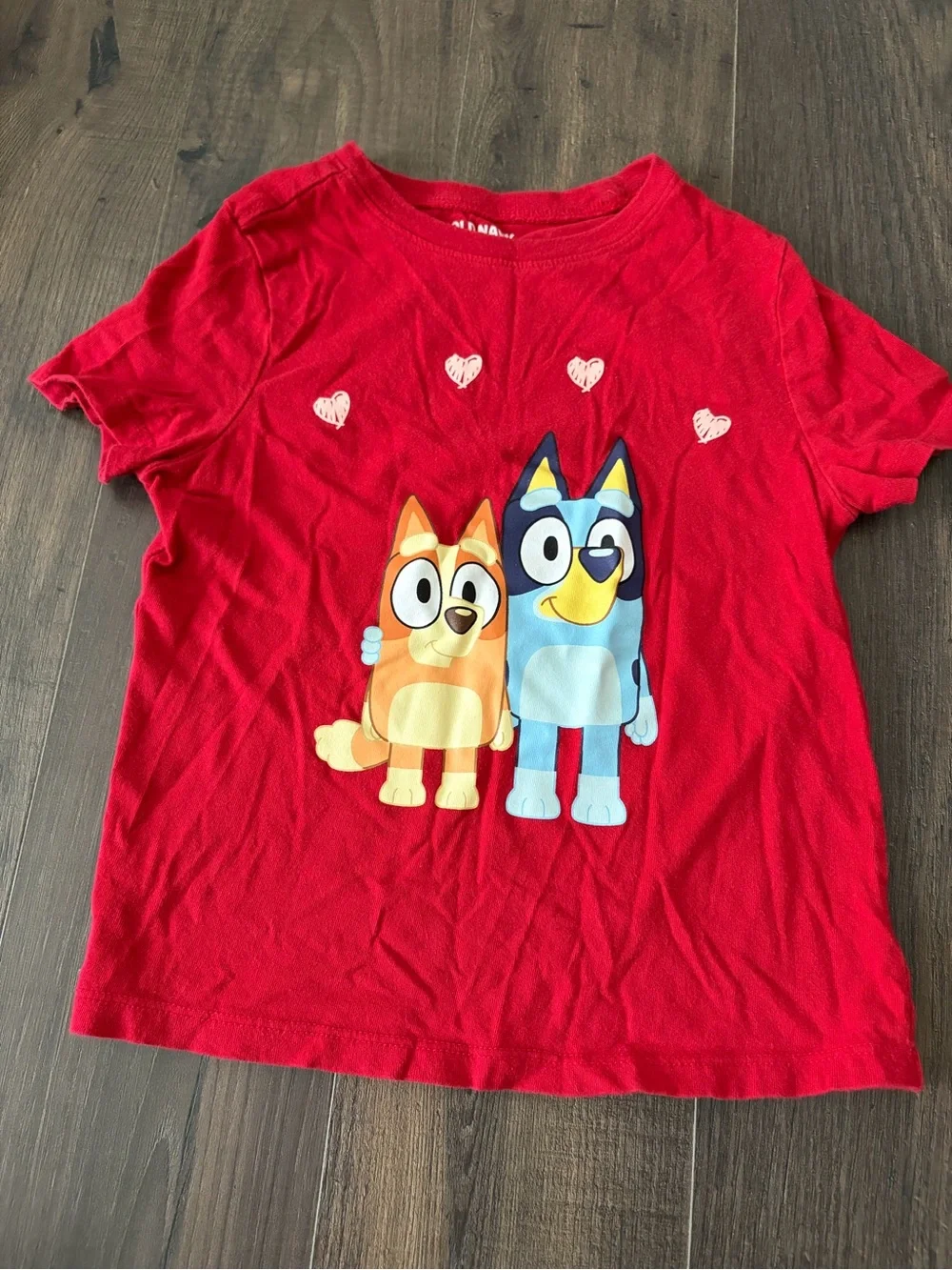 Old Navy Red Bluey & Bingo Graphic Tee